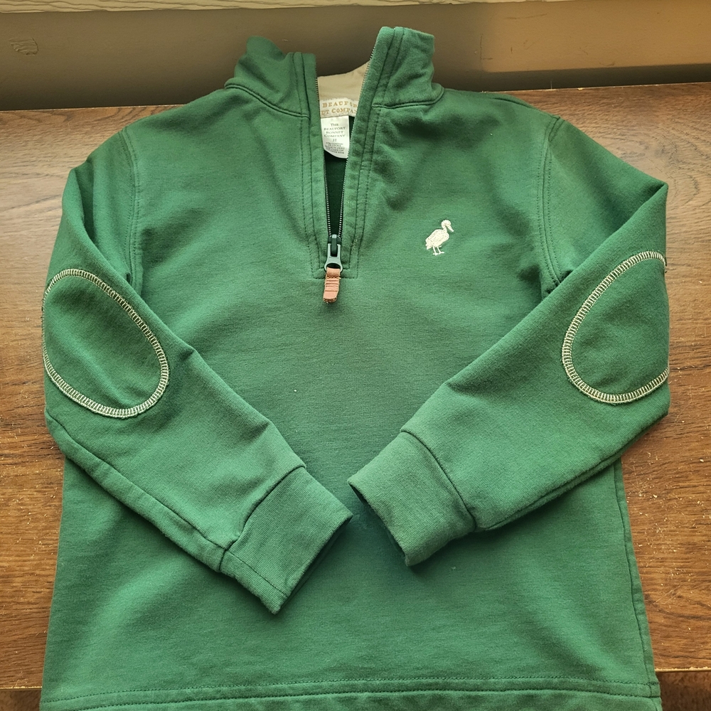 The Beaufort Bonnet Company Green Kids Sweatshirt with Embroidered Icon